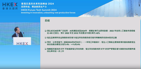 恒指公司朱伟杰：预计AI市场规模2022年至2032年的复合增长率为42%